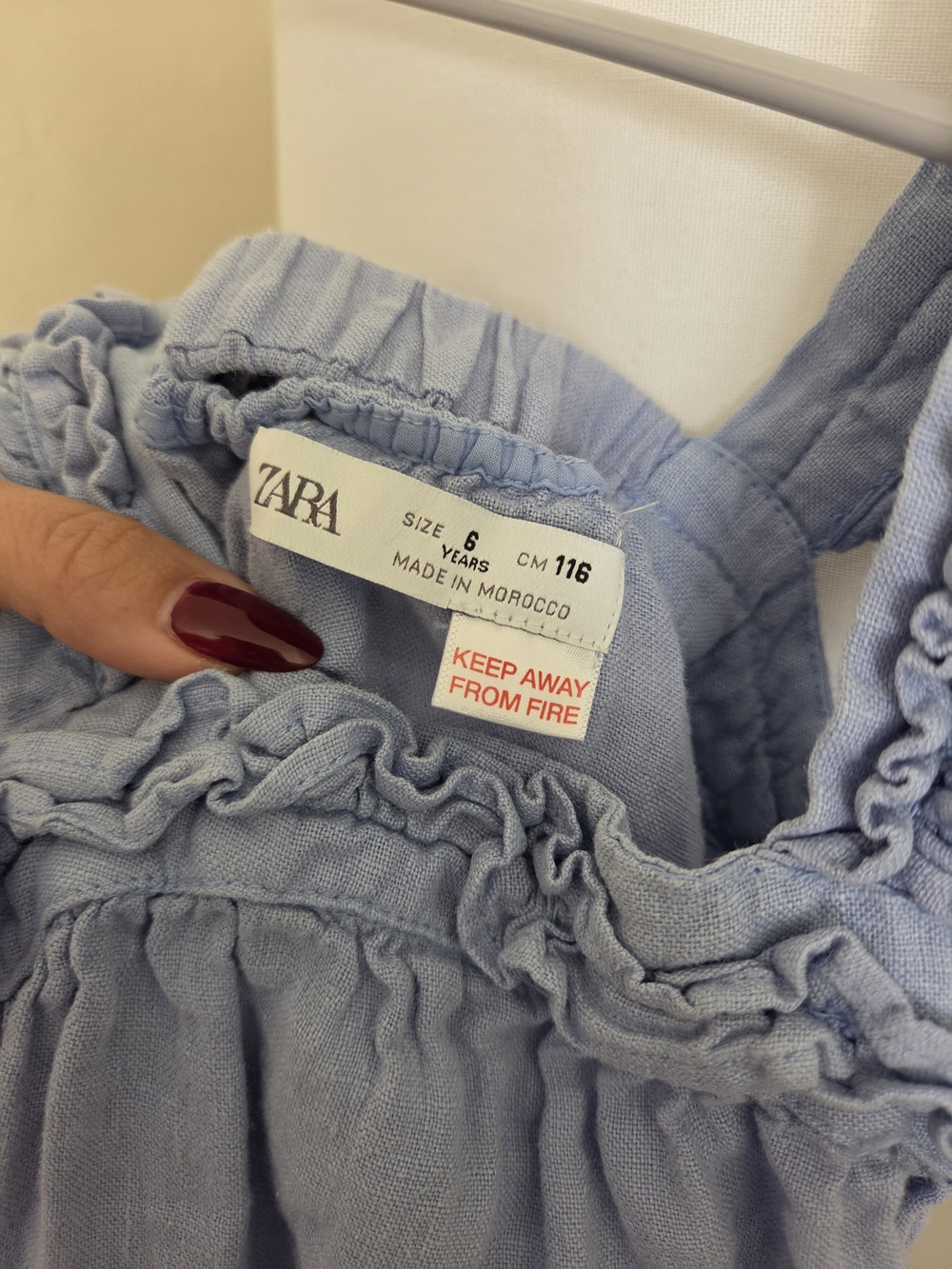 Zara Light Blue Ruffle Strap Sundress - Picture 4 of 6